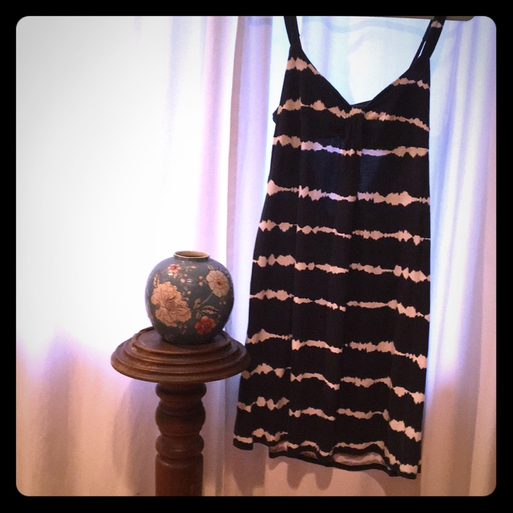 Navy and white summer dress